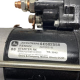 RE549229 Genuine John Deere Starter Motor 12V