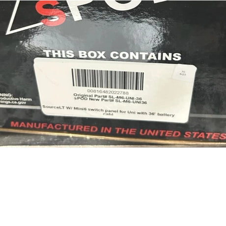 SL-M6-UNI-36 Spod Switch Panel Pod Kit 12V