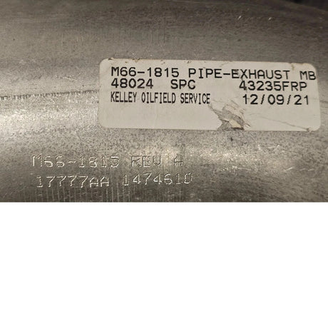 M661815 Genuine Paccar Exhaust Pipe Stainless Steel