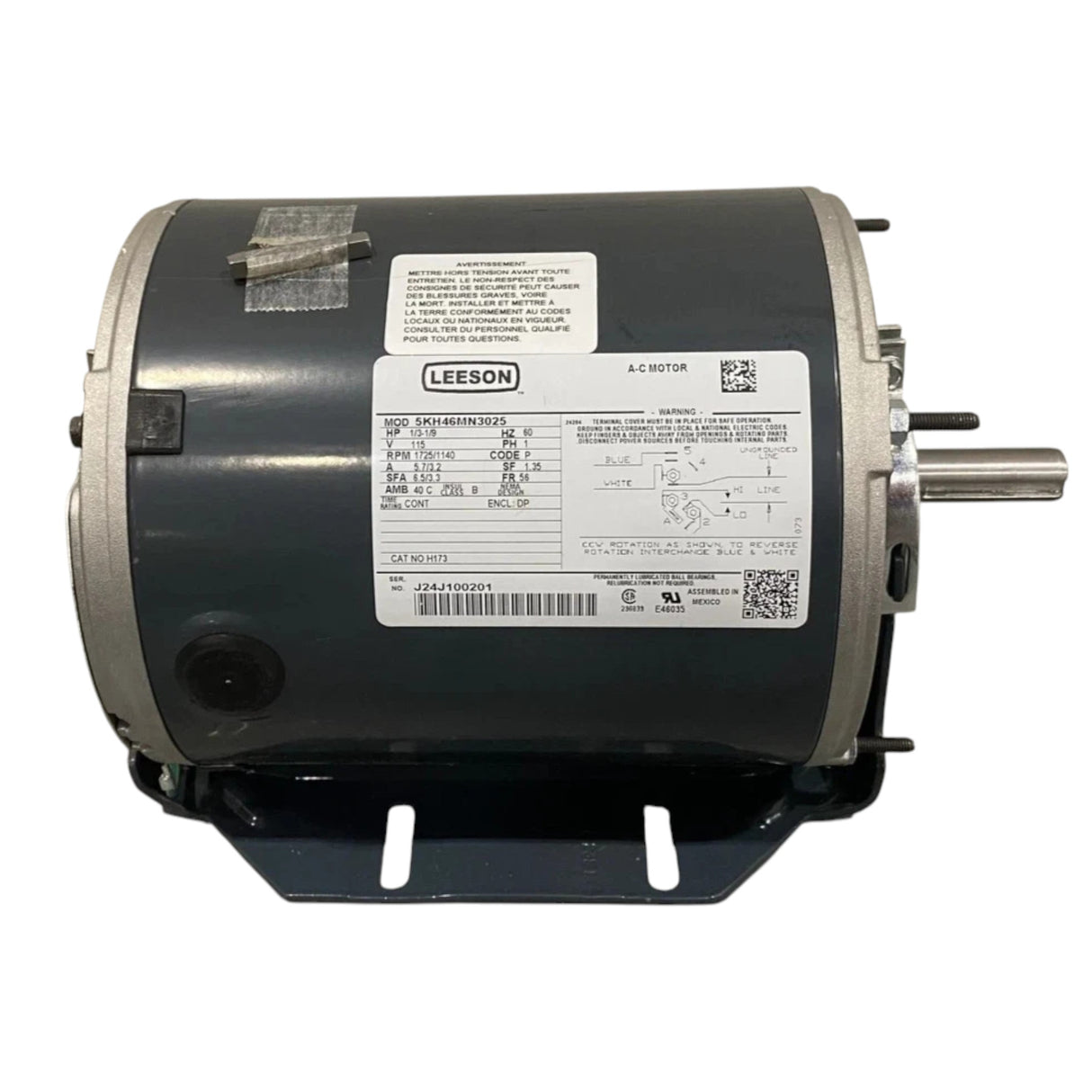 5KH46MN3025 Genuine Leeson General Purpose Motor 115V