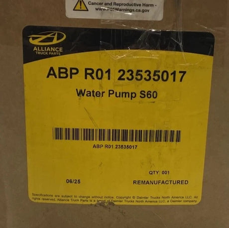 ABP R01 23535017 Alliance Water Pump Assembly