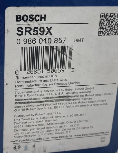 SR59X Genuine Bosch Starter Motor 12V