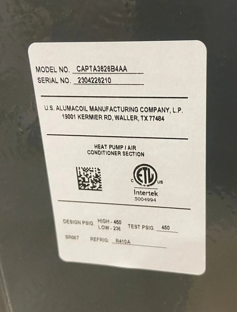 CAPTA3626B4 Goodman Wide Vertical Upflow/Downflow Evaporator Coil