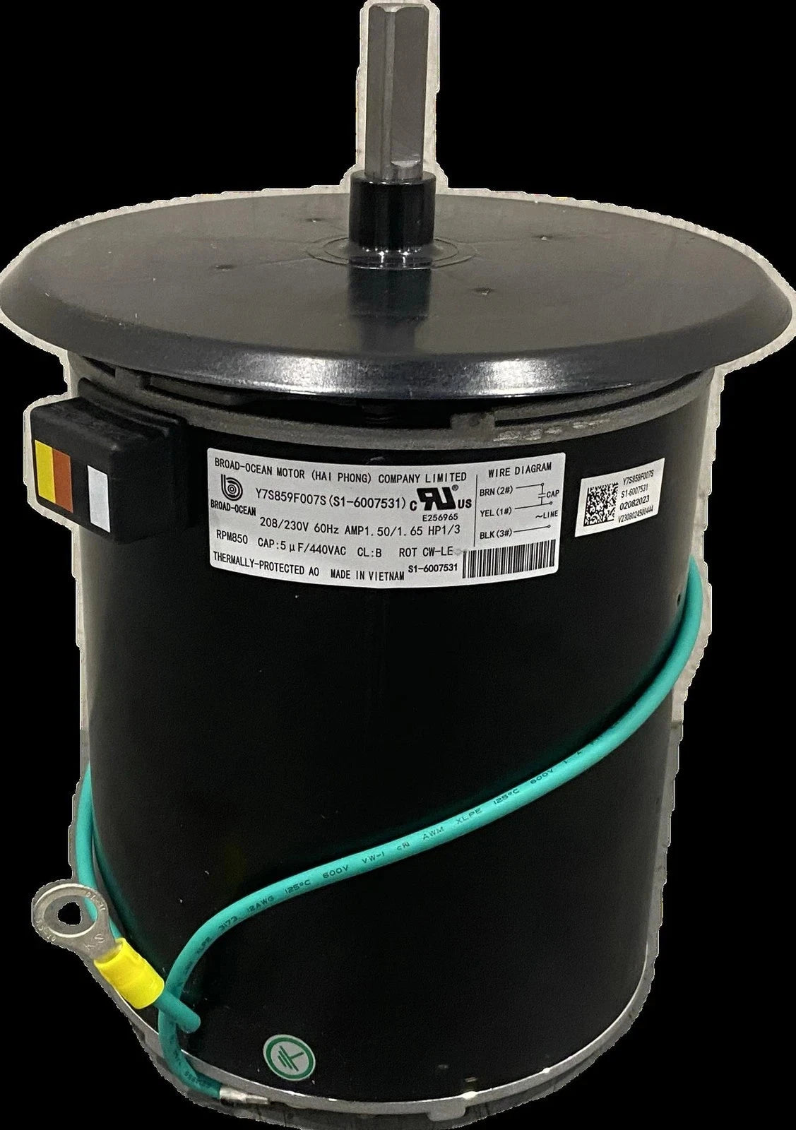 S1-6007531 Johnson Controls Blower Motor Air Compressor 208/230V