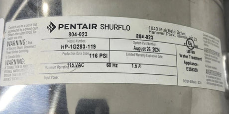 804-023 Shurflo Water Boost System 2 Gallon Tank 115V