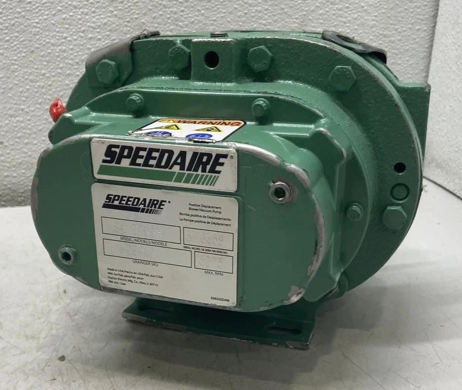 2EPN9 Speedaire Positive Displacement Blower Vacuum Pump 5275 RPM