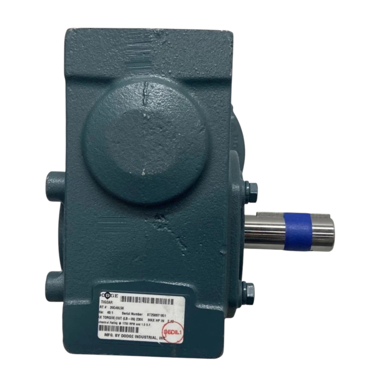 26Q40L56 Genuine Dodge Right Angle Worm Gear Reducer Ratio 40:1