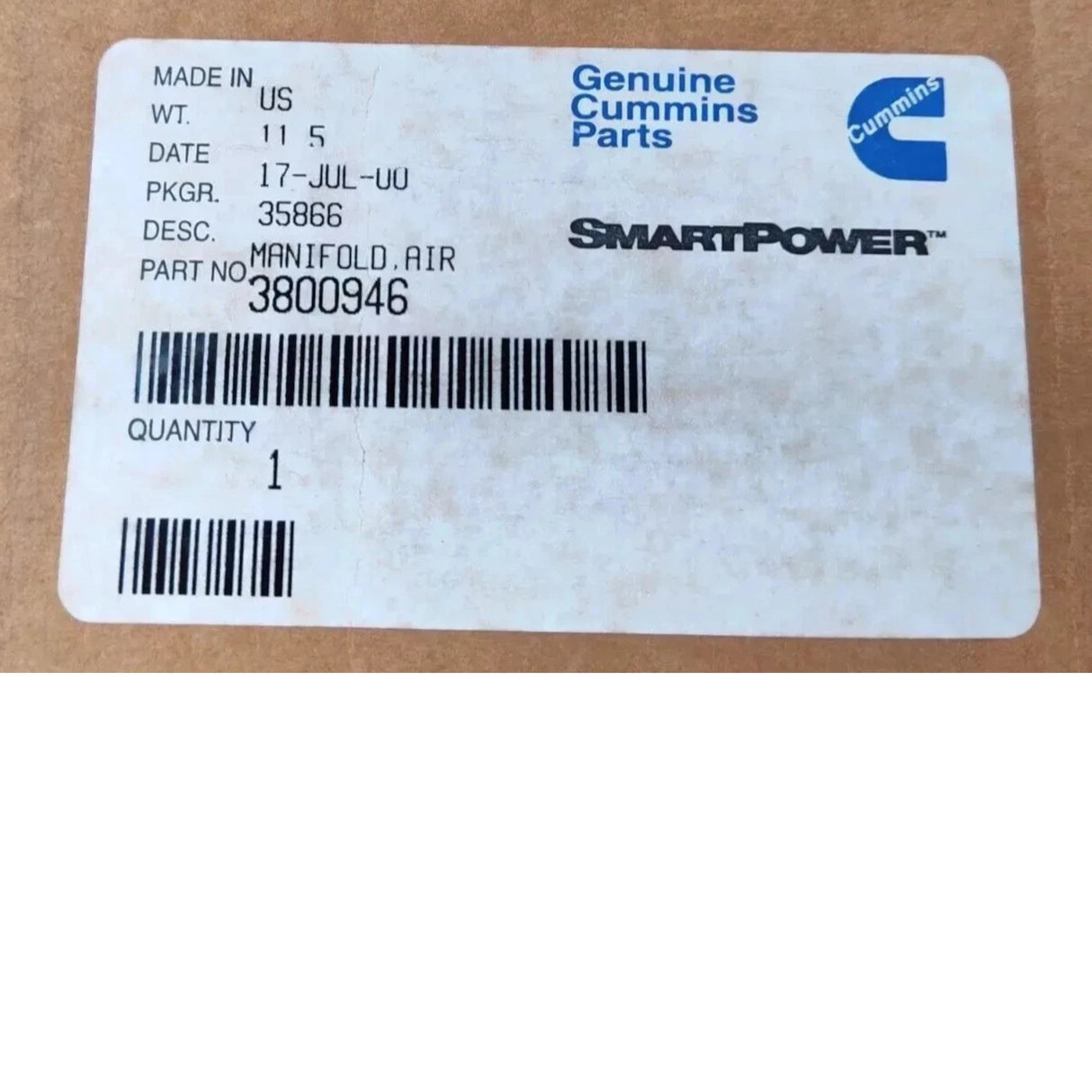 3066628 Genuine Cummins Air Intake Manifold