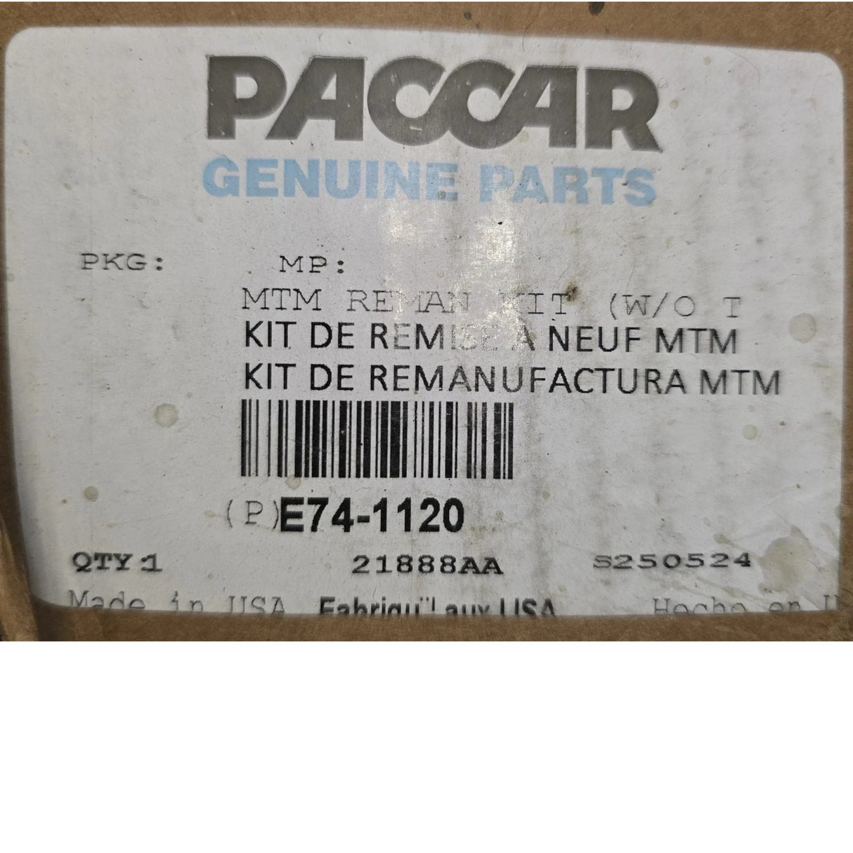 E741120 Genuine Paccar MTM Mechatronic Transmission Module Reman Kit