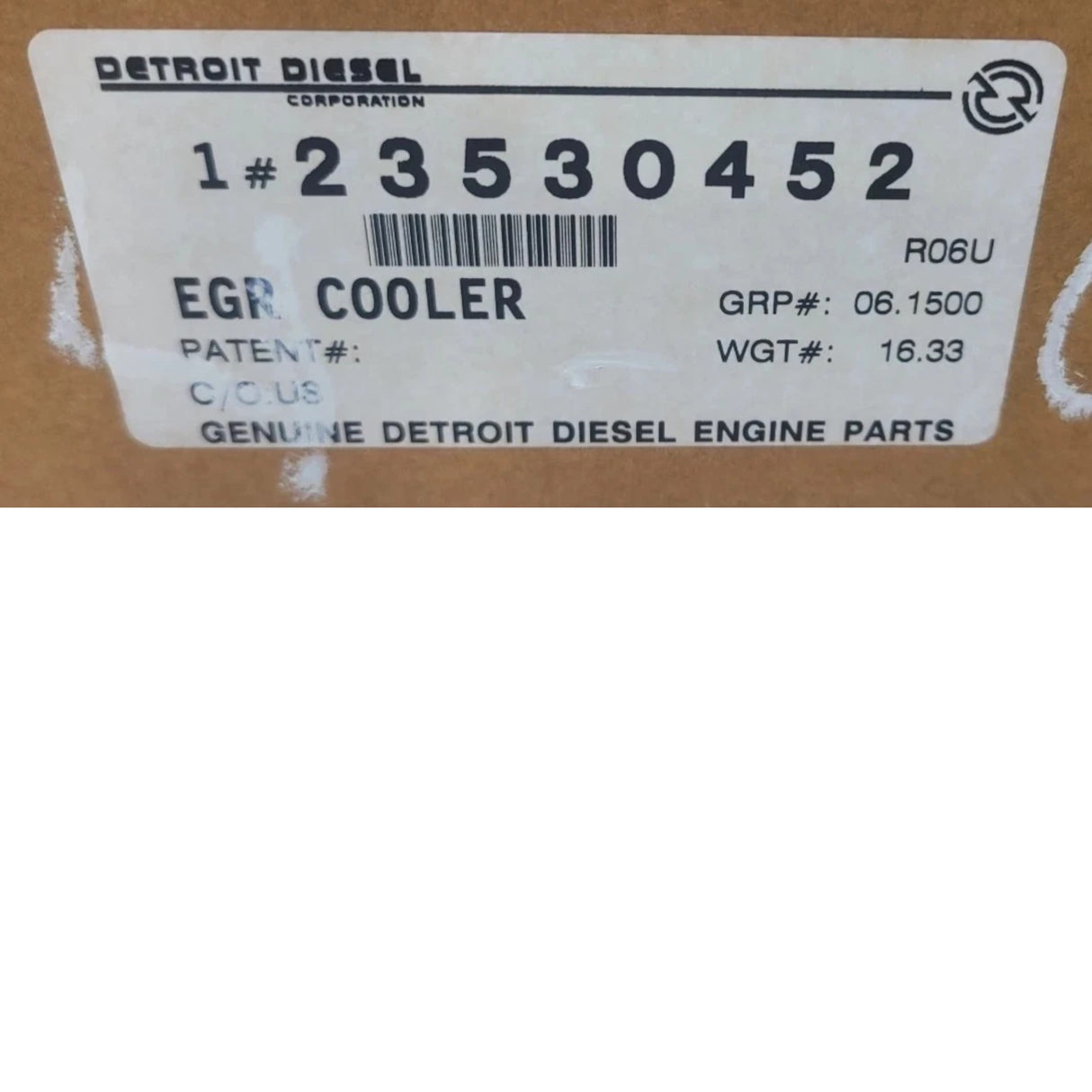 DDE23530452 Genuine Detroit Diesel EGR Exhaust Gas Recirculation Cooler