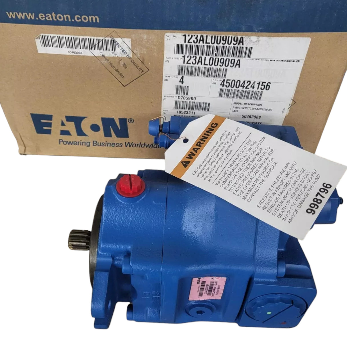 123AL00909A Genuine Eaton Hydraulic Pump