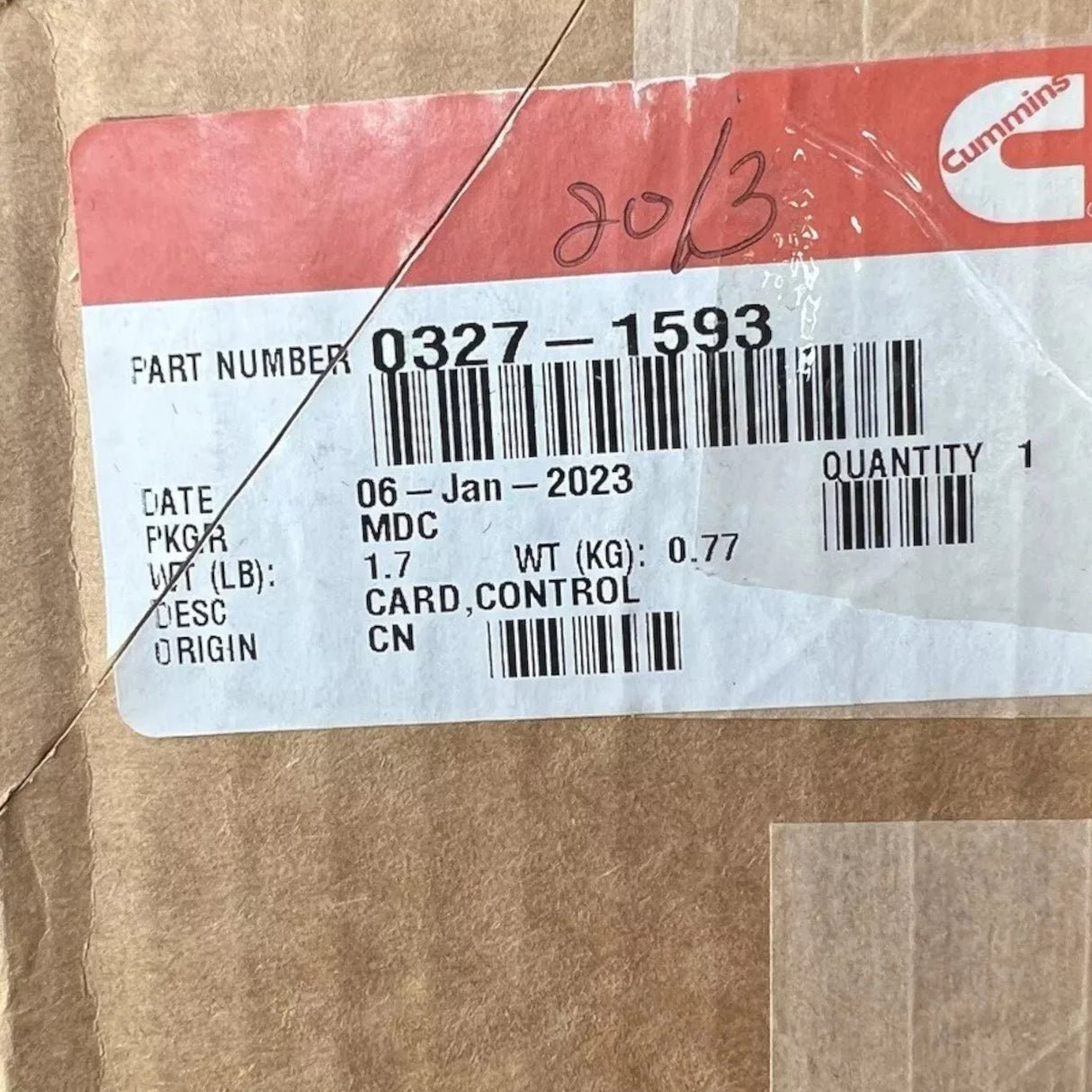 327-1593 Genuine Cummins PCB Card Control - Truck To Trailer