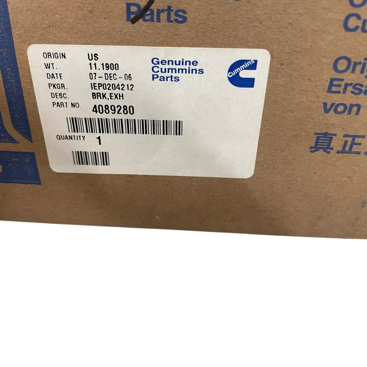 4089280 Genuine Cummins Exhaust Brake