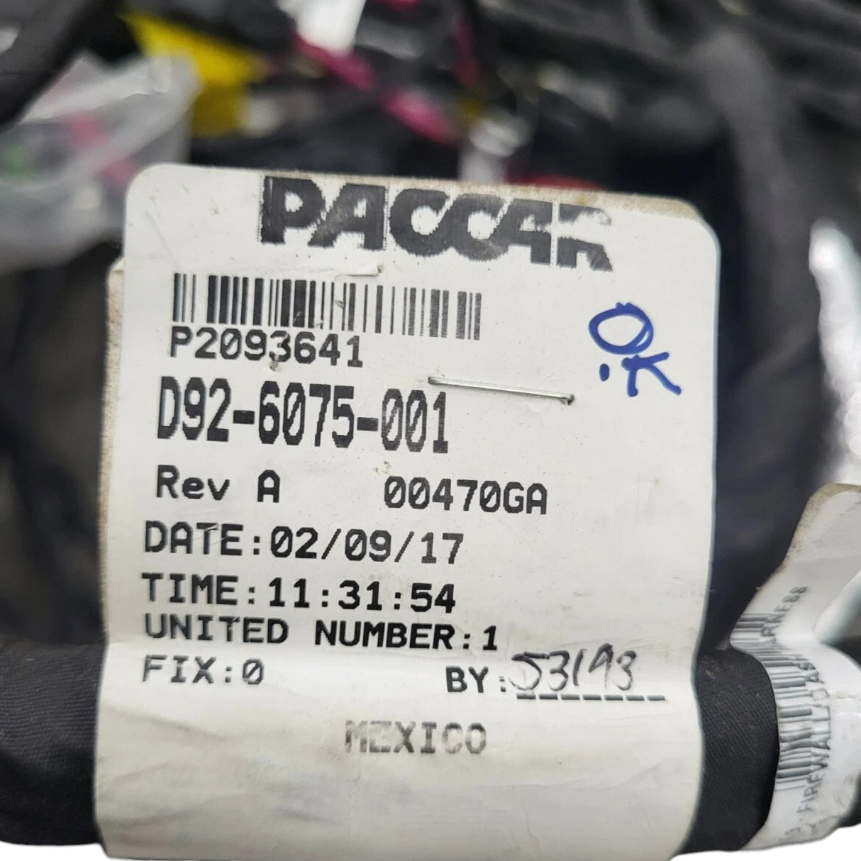 D926075001 Paccar Harness-Engine