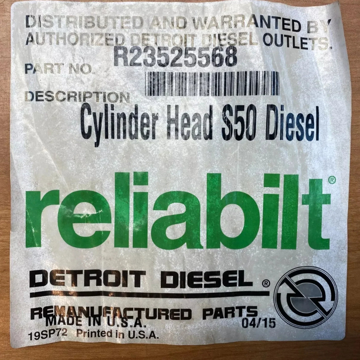 R23525568 Genuine Detroit Diesel Engine Cylinder Head - Truck To Trailer