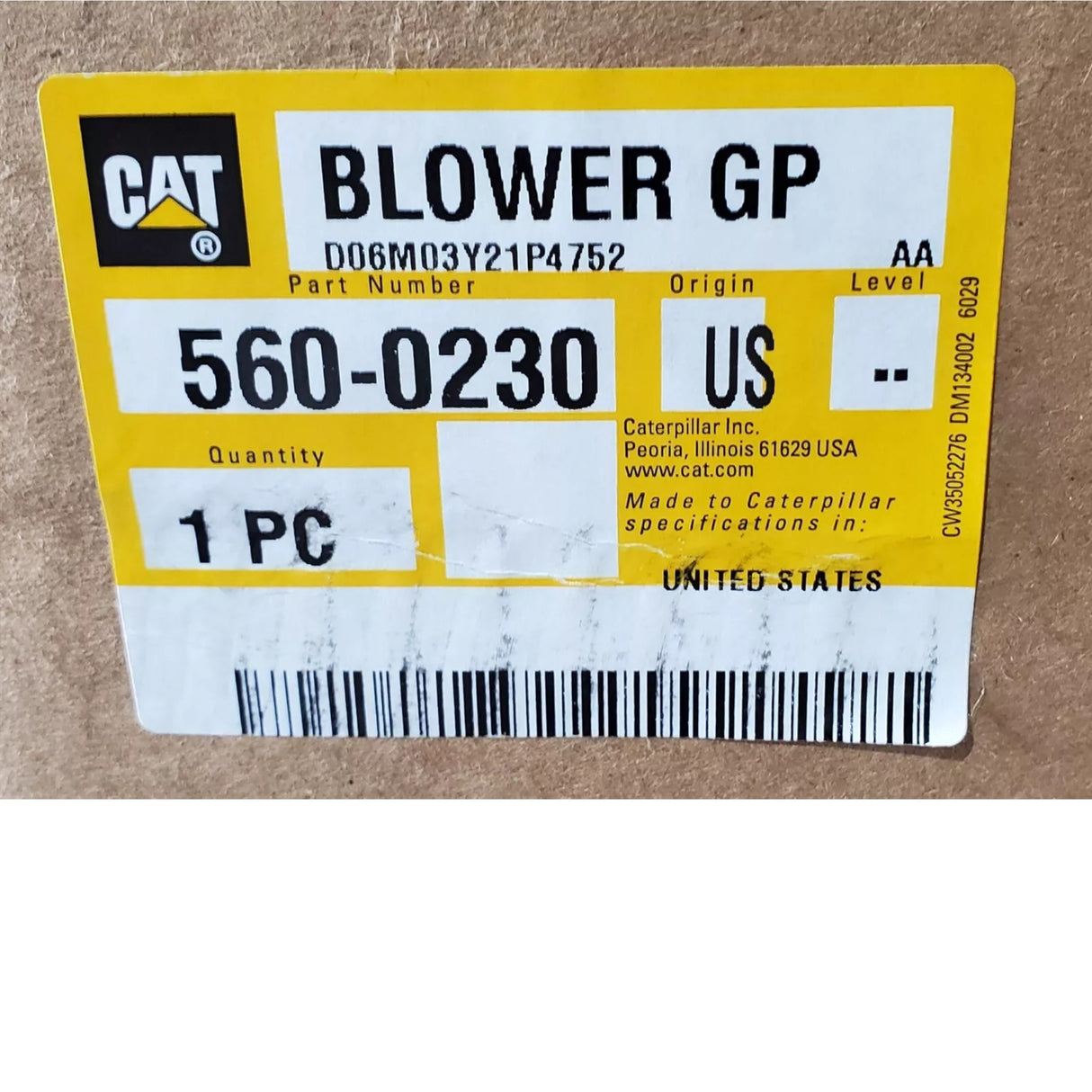 560-0230 Cat Cab Heater Blower