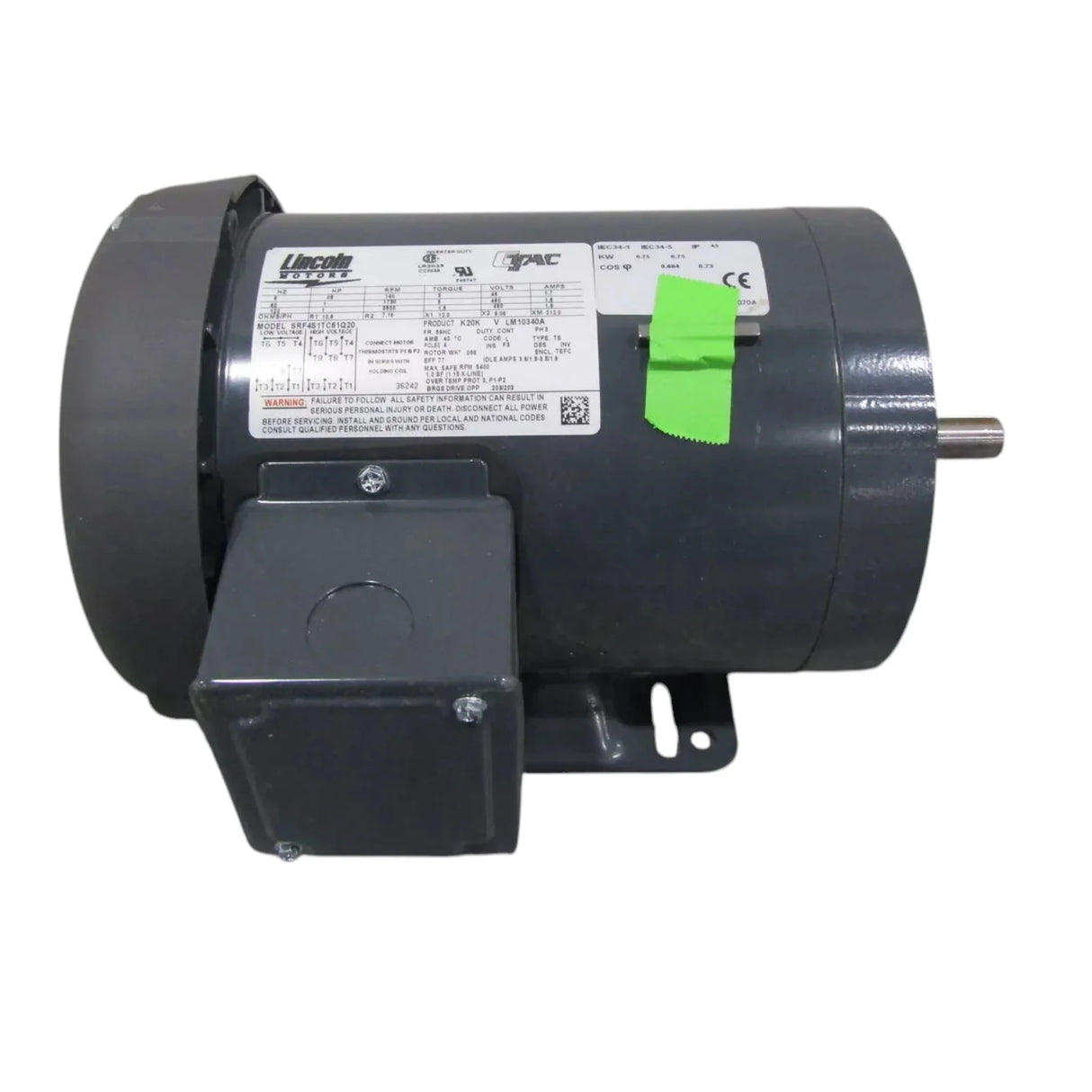 SRF4S1TC61Q20 Genuine Lincoln General Motor 56HC 230/460V - Truck To Trailer