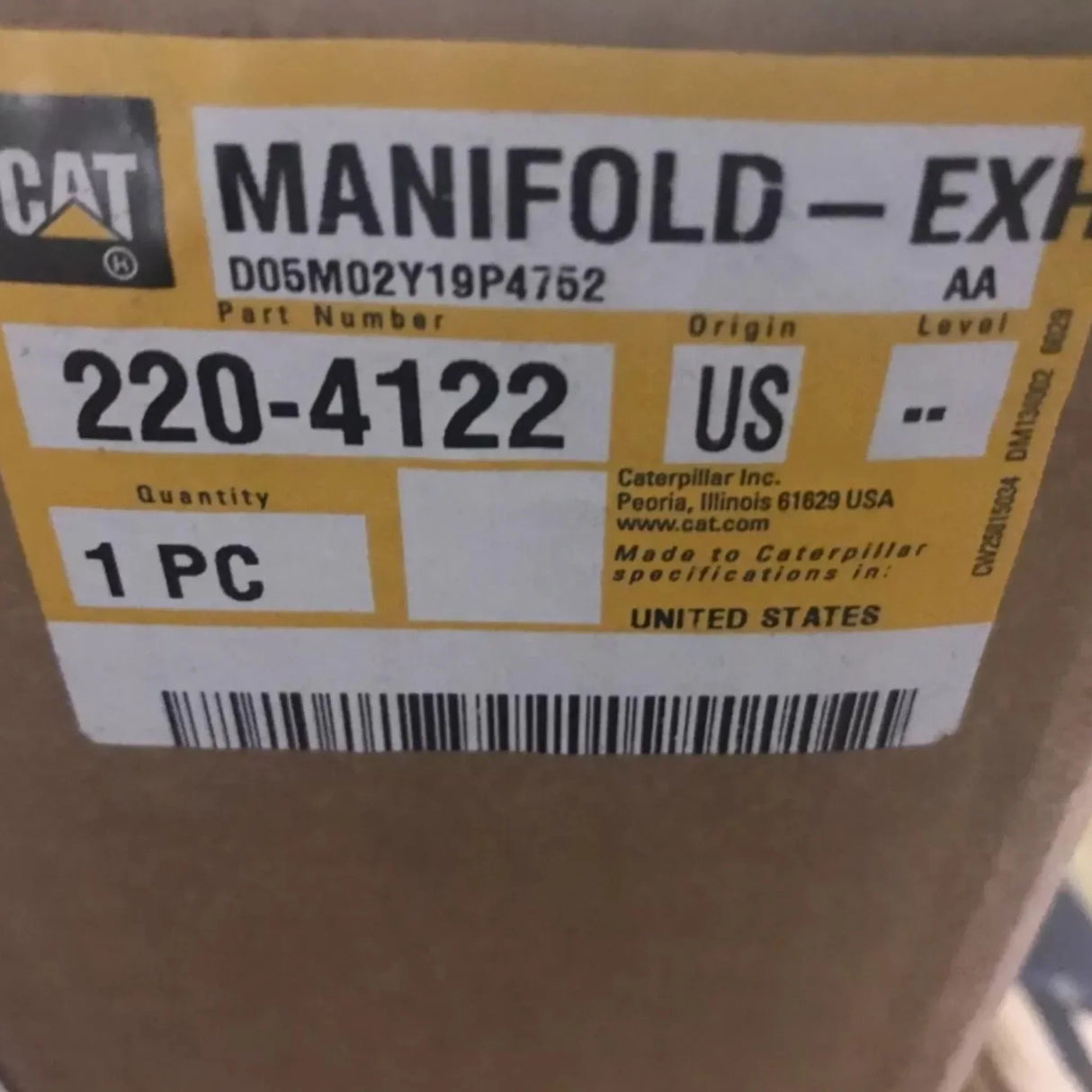 220-4122 CAT Exhaust Manifold - Truck To Trailer