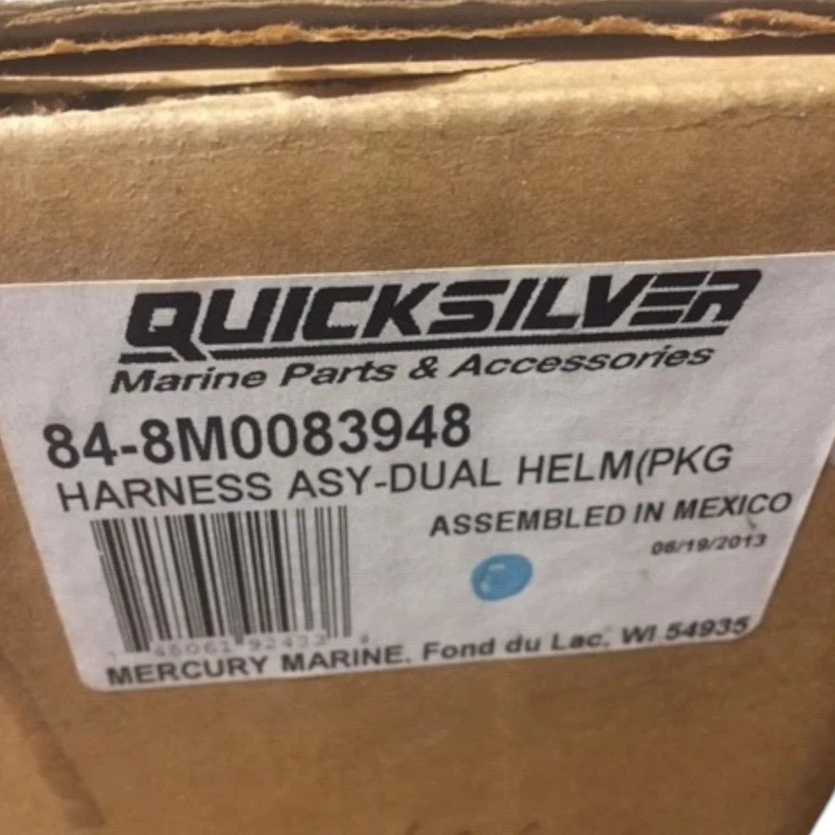 84-8M0083948 Genuine Quicksilver Harness Assembly Dual Helm - Truck To Trailer