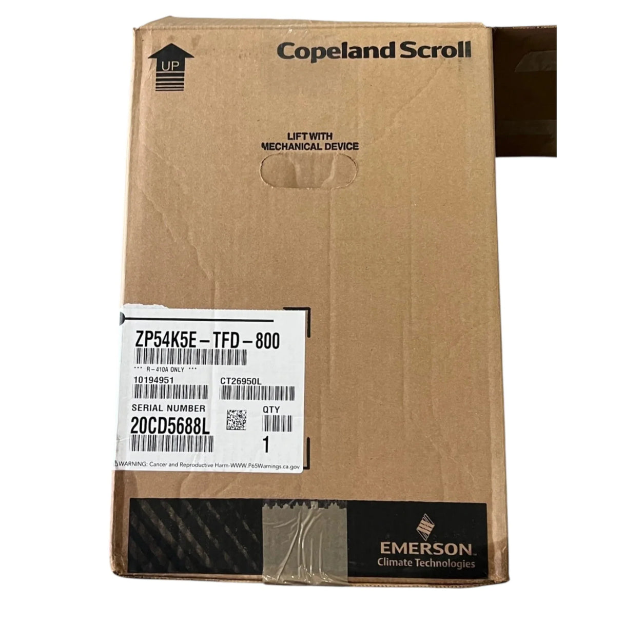 ZP54K5E-TFD-800 Genuine Copeland Scroll Compressor - Truck To Trailer