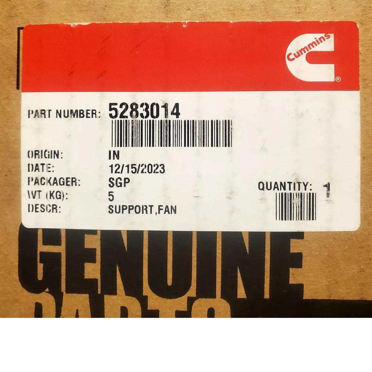 5283014 Cummins Fan Support - Truck To Trailer