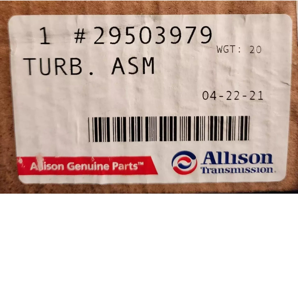 29503979 Genuine Allison Torque Converter Turbine