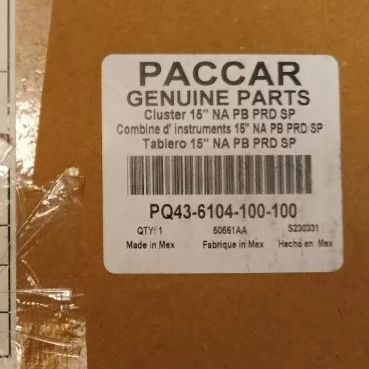 Q43-6104-100-100 Genuine Paccar Digital Cluster For Peterbilt / Kenworth