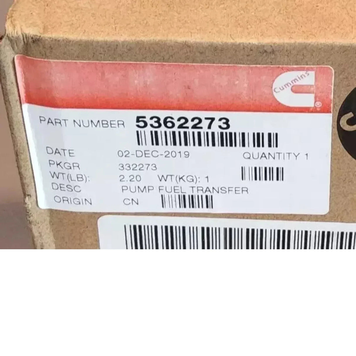 3938367 Genuine Cummins Fuel Transfer Pump - Truck To Trailer