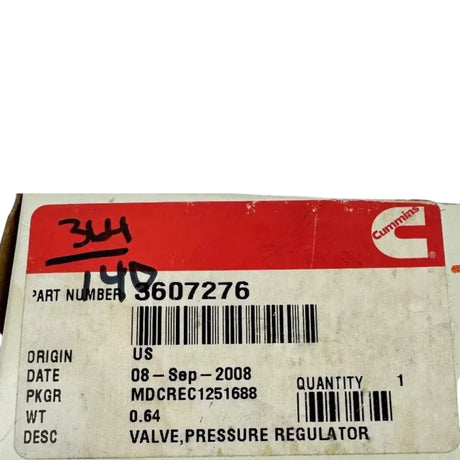 3922729 Genuine Cummins Pressure Regulator Valve - Truck To Trailer