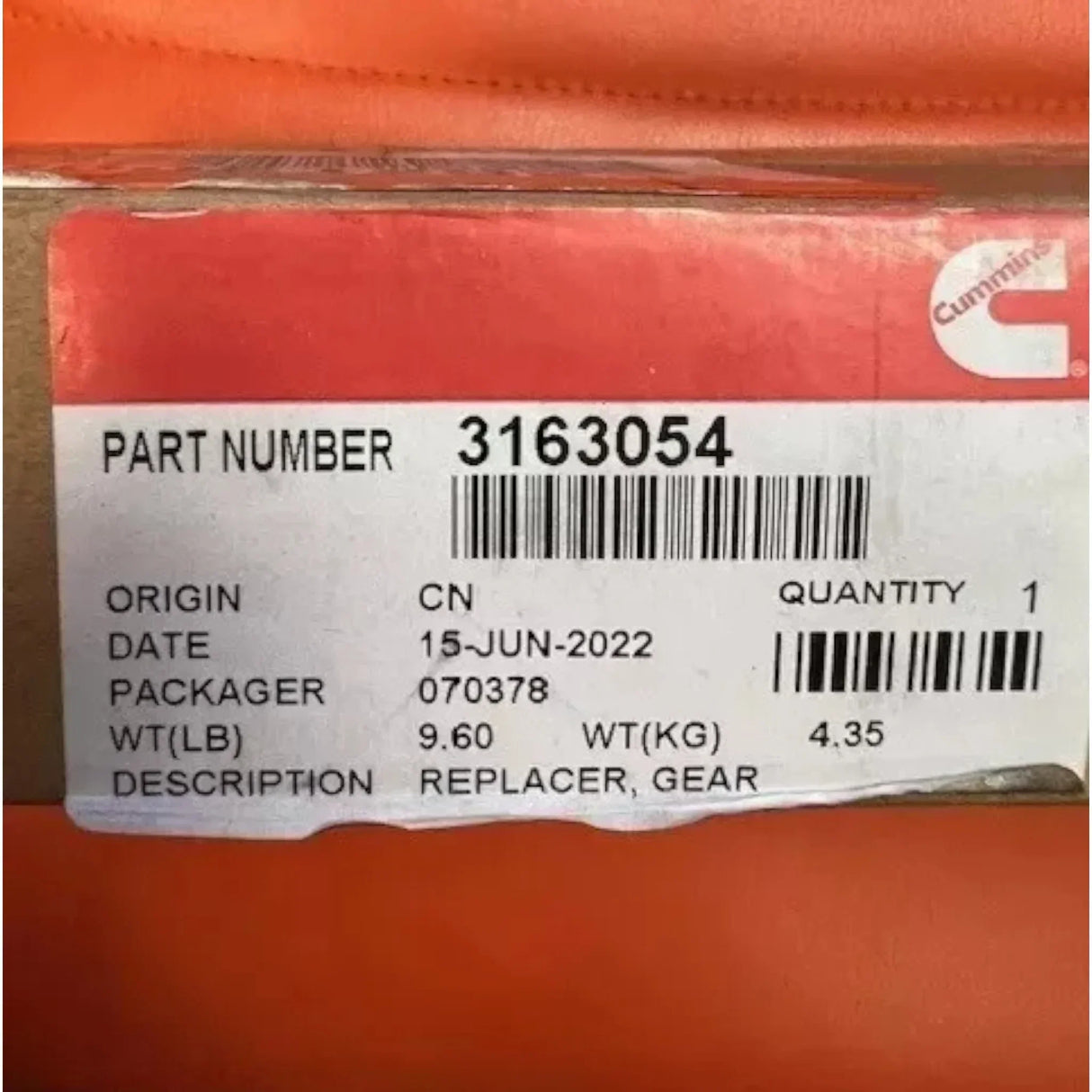 3823589 Genuine Cummins Gear Replacer - Truck To Trailer