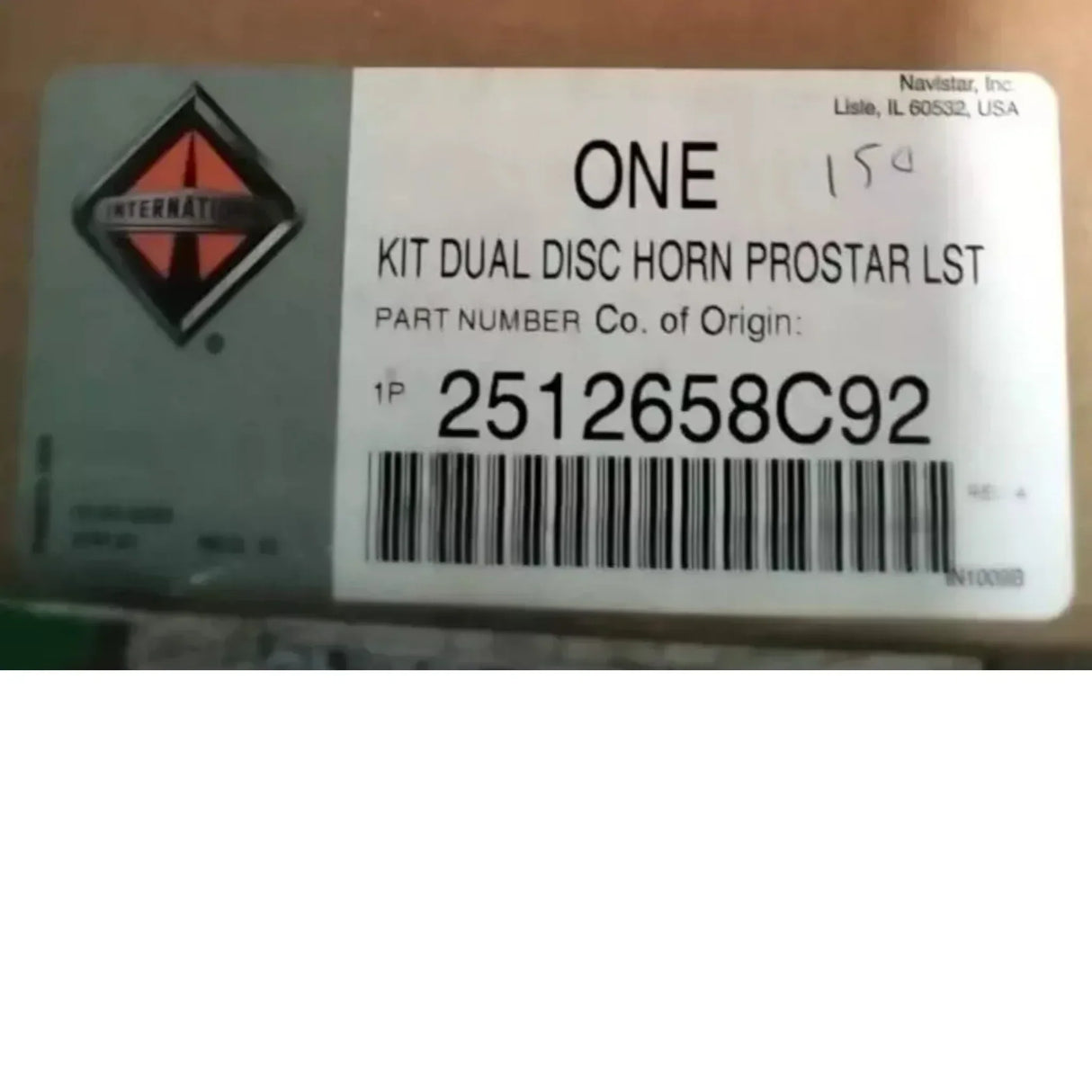 2512658C91 Genuine International Dual Disc Horn Kit - Truck To Trailer