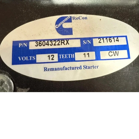 1990483 Genuine Cummins Starter 12V Teeth 11 - Truck To Trailer