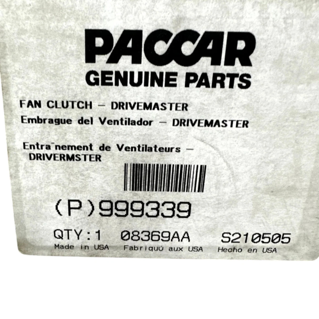 F17-1000-405 Genuine Paccar Fan Clutch - Truck To Trailer
