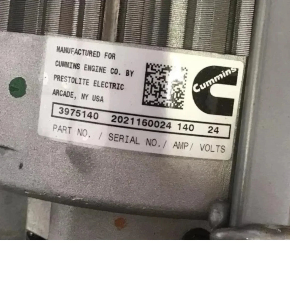 3975140RX Genuine Cummins Alternator 24V 140A - Truck To Trailer