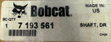 7193561 Genuine Bobcat Auger Drive Shaft - Truck To Trailer