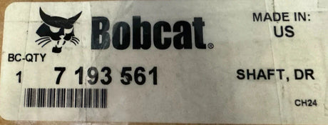 7193561 Genuine Bobcat Auger Drive Shaft - Truck To Trailer