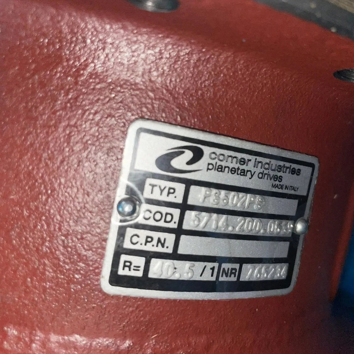240519-03 Genuine Comer SLEW DRIVE MOTOR - Truck To Trailer