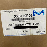 XX6700P05 Genuine Millipore Dispensing Pressure Vessel 5 L