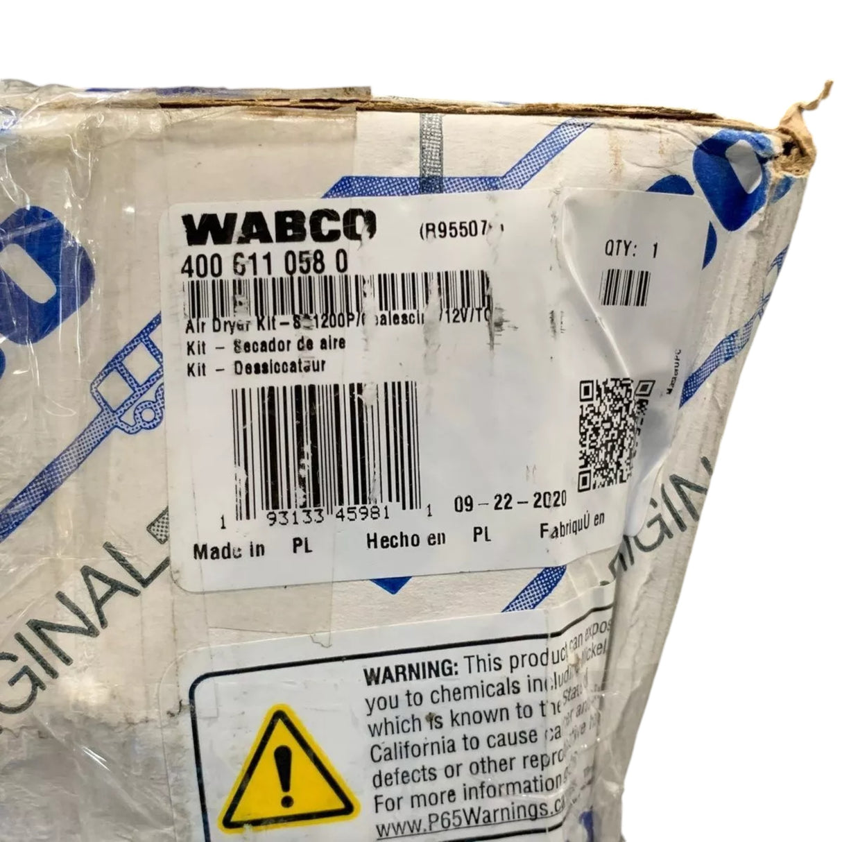 4006110580 Oem Meritor Wabco Air Dryer Assembly For Volvo