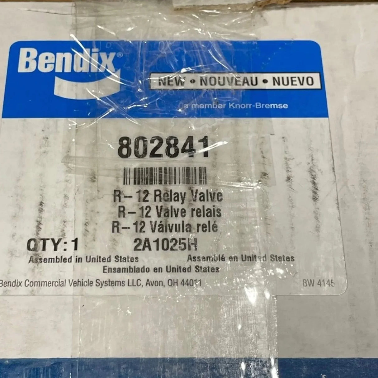 802841 Genuine Bendix Air Brake Relay Valve - Truck To Trailer