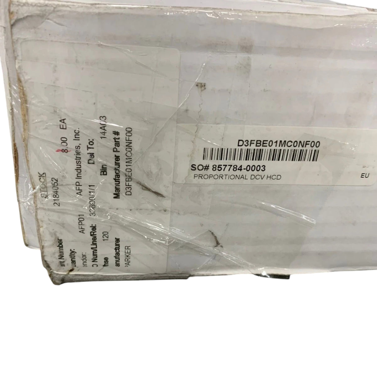 D3FBE01MC0NF0019 Parker Operated Proportional Directional Control Valve