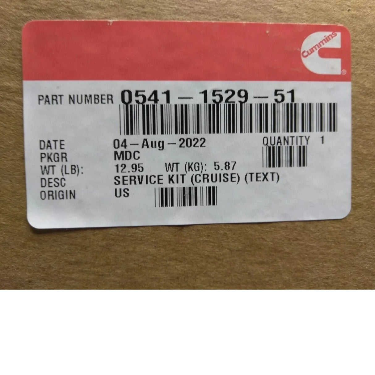 541-1529-51 Genuine Cummins Service Kit Cruise - Truck To Trailer