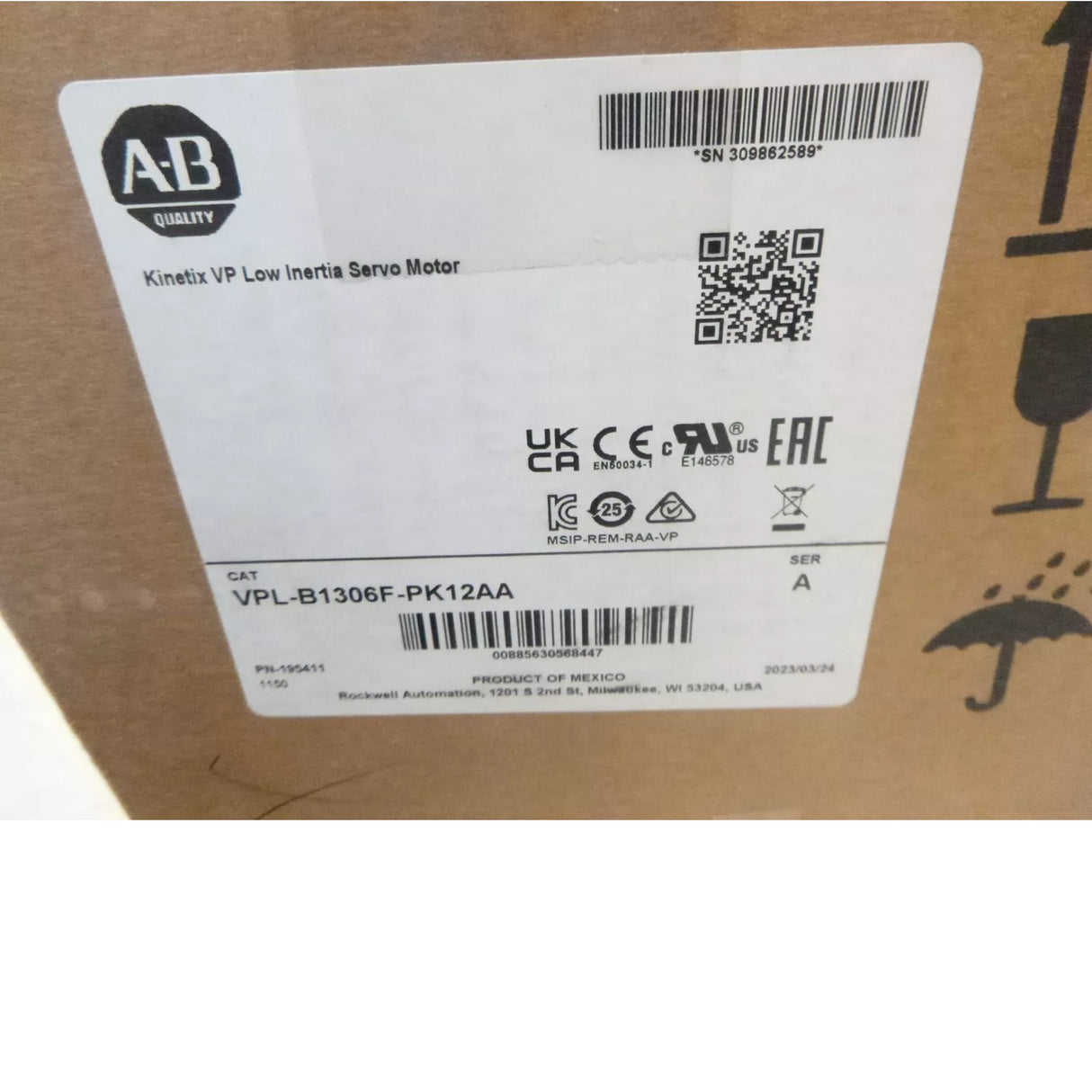 VPL-B1306F-PK12AA Allen Bradley VPL Low Inertia Motor