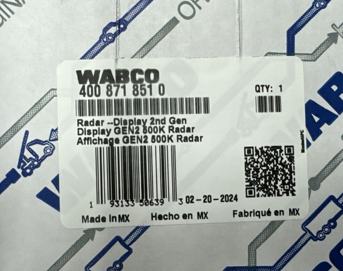 400 871 851 0 Genuine Wabco Radar Display 2Gen