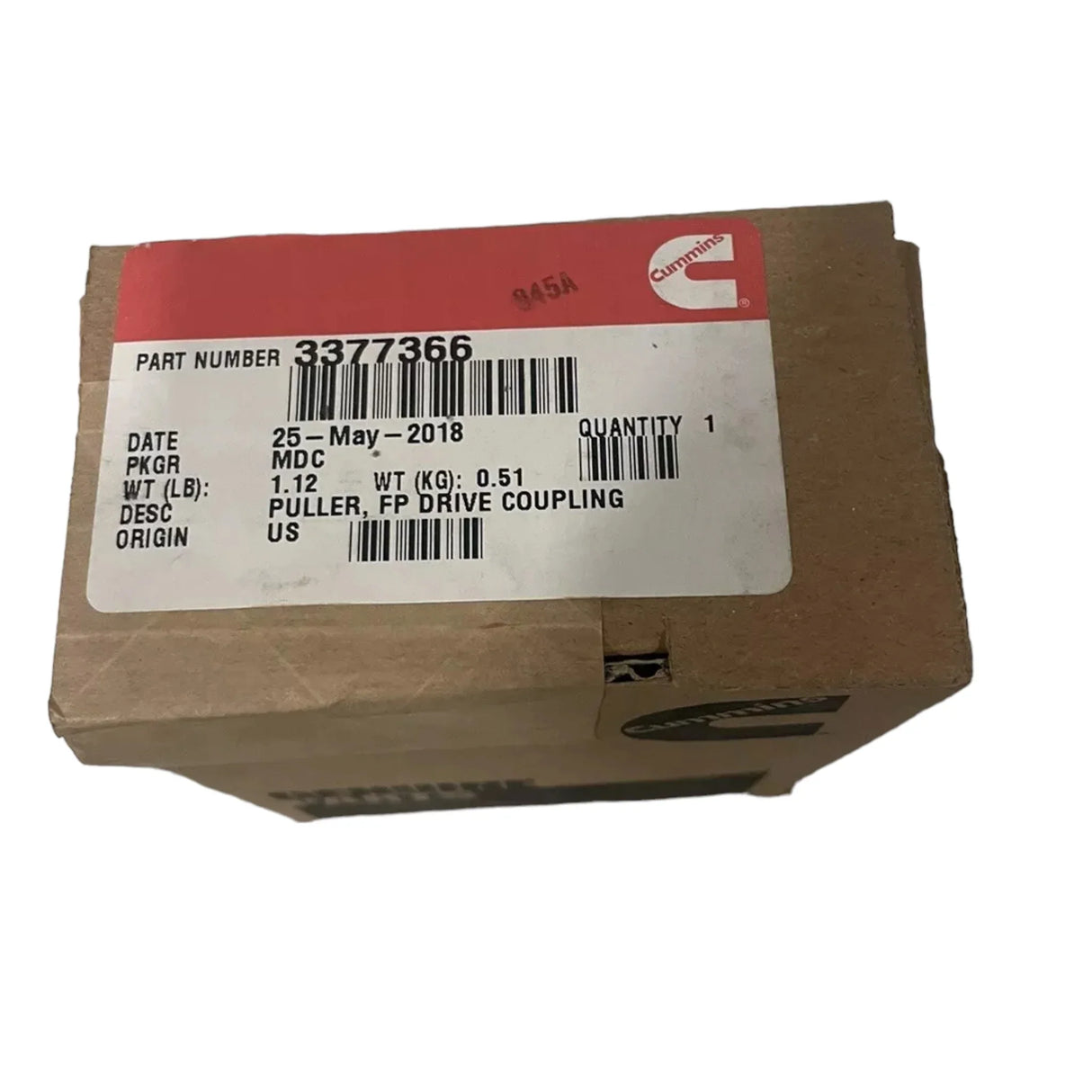 3377366 Cummins Puller, Fp Drive Coupling - Truck To Trailer