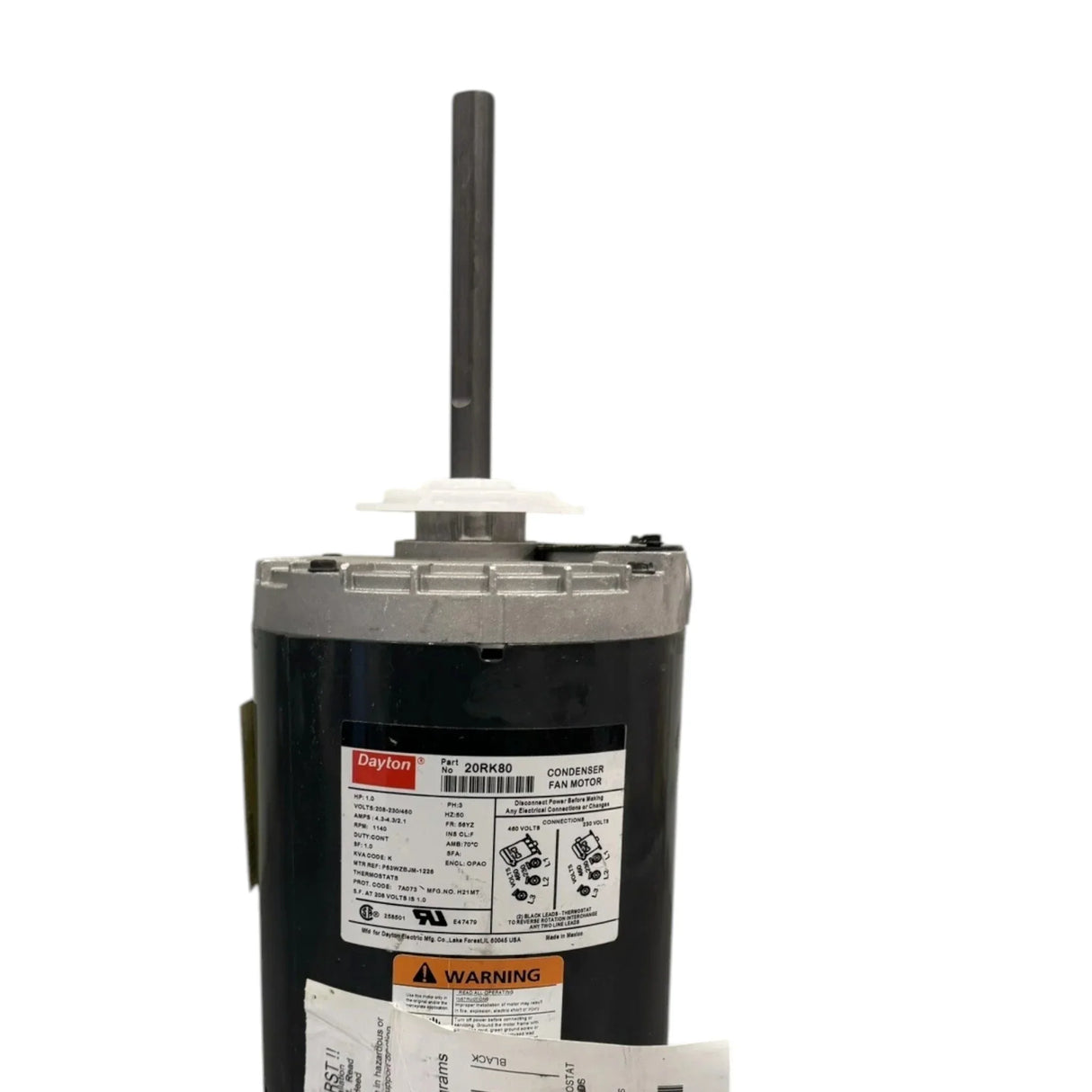 20RK80 Dayton Condenser Fan Motor 1HP 1,140 RPM - Truck To Trailer