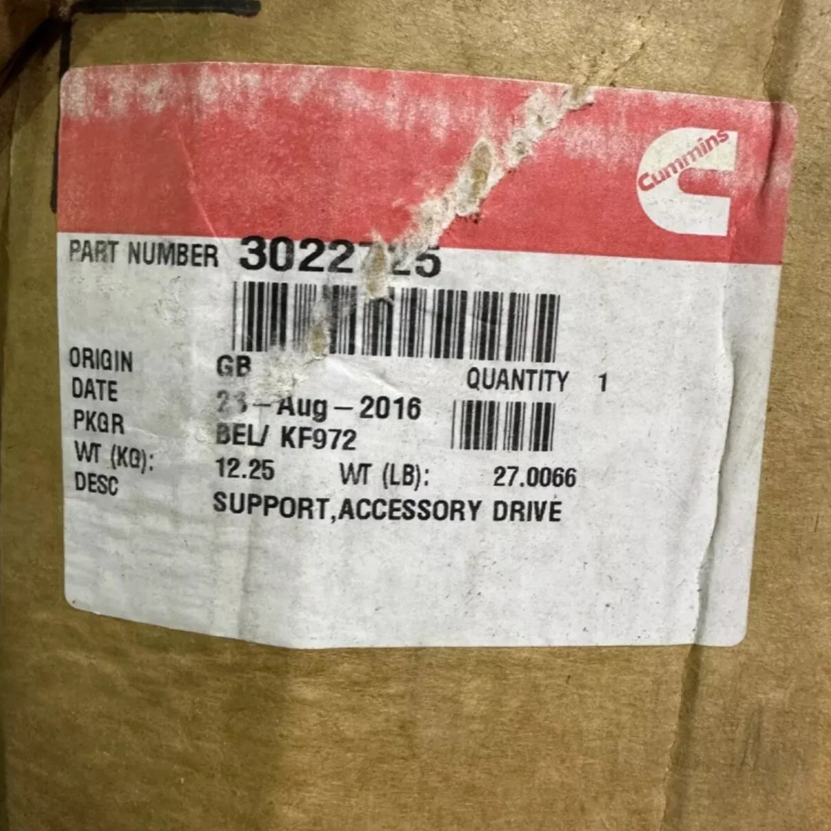 4309890 Genuine Cummins Accessory Drive Support - Truck To Trailer