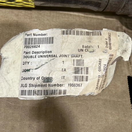 70026624 Genuine JLG Double Universal Joint Shaft - Truck To Trailer