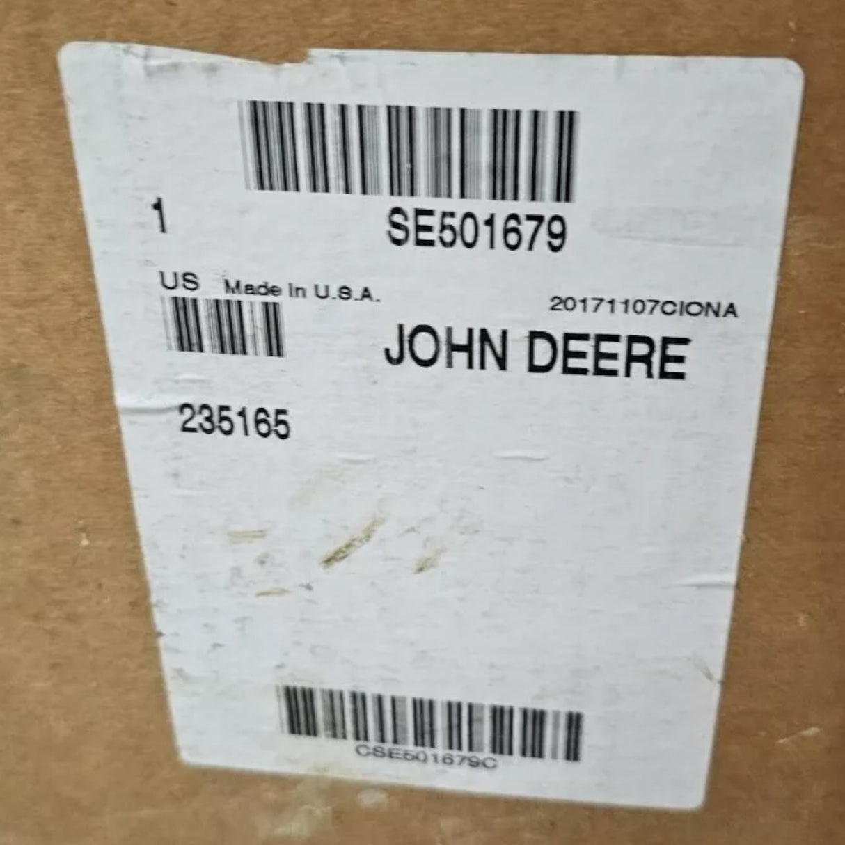 SE501679 Genuine John Deere Turbocharger