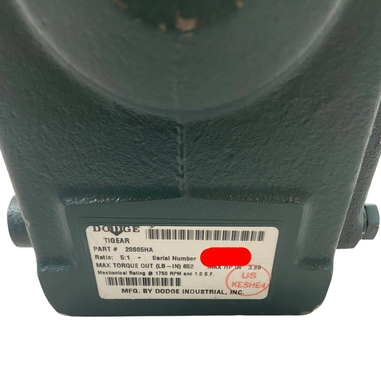 20S05HA Dodge Right Angle Speed Reducer